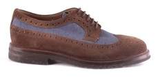Brunello Cucinelli Men's Brown Suede Lace-up Shoes