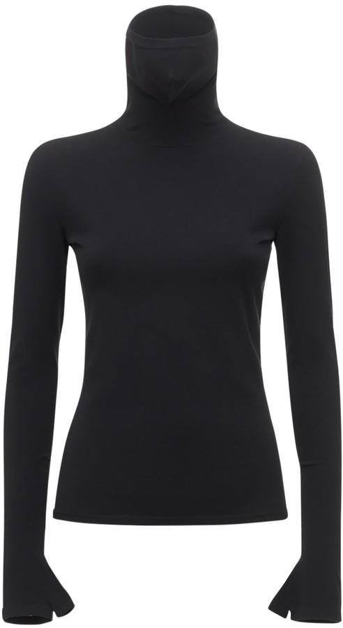 black turtleneck with thumb holes