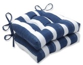 Thumbnail for your product : Pillow Perfect Nico Stripe 16.5" x 15" Outdoor Chair Pad Seat Cushions 2-Pack