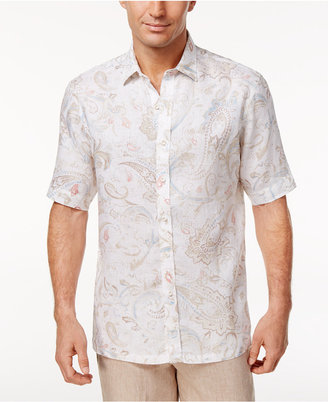 Tasso Elba Men's Linen Paisley Shirt, Created for Macy's