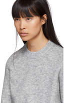 Thumbnail for your product : 3.1 Phillip Lim Grey Inset Shoulder High Low Sweater