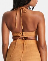 Thumbnail for your product : ASOS DESIGN textured bralet in burnt orange (part of a set)
