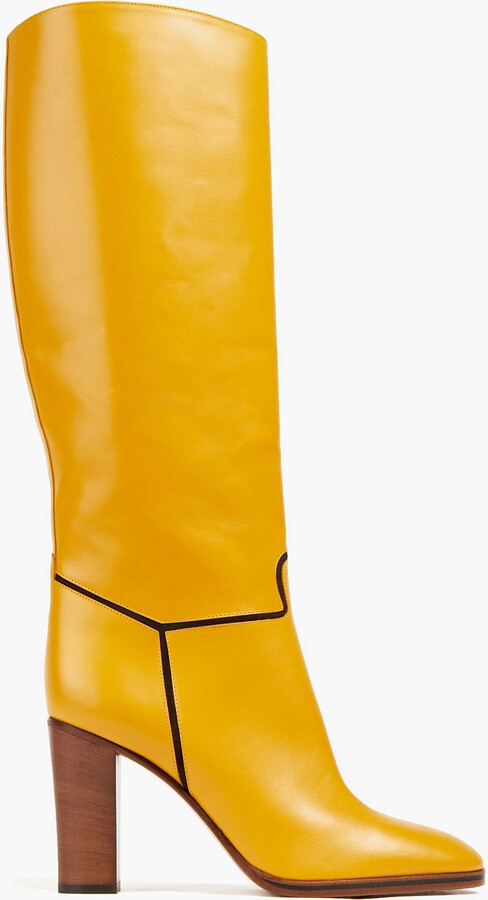 yellow suede boots