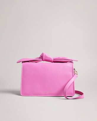 Ted Baker- MELISSA- Bow Embossed Leather Crossbody Bag- Light Pink- NWT-  $195
