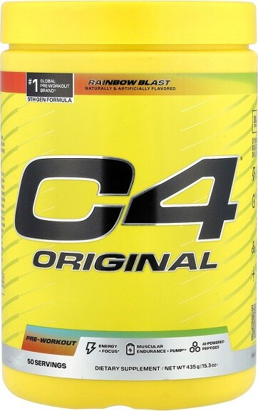 Cellucor C4 C4/CellucorC4®Original,Pre-Workout,RainbowBlast,15.3oz(435g)
