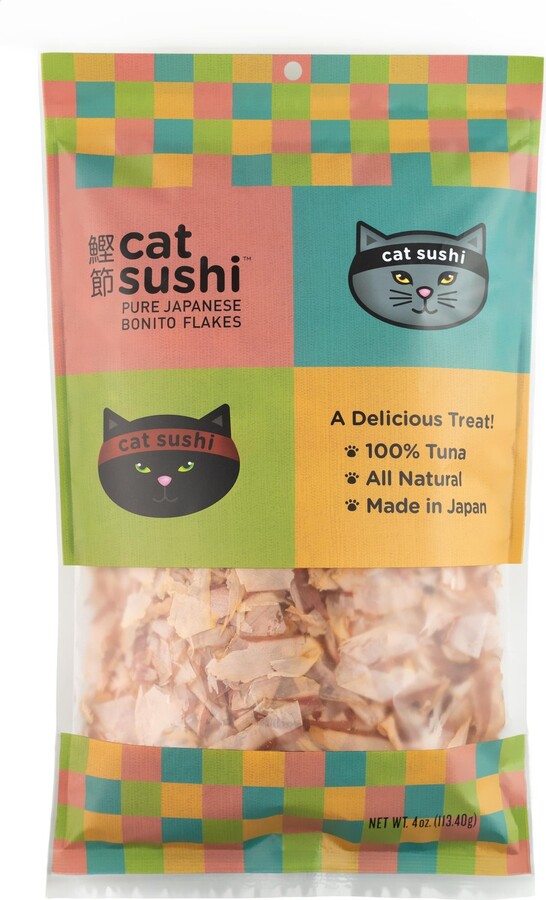 Cat Sushi Bonito Flakes Classic Cut Tuna Cat Treats, 4-oz bag