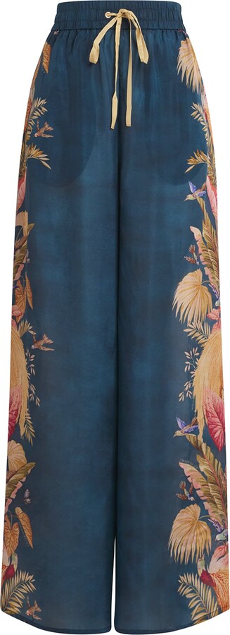 Zimmermann Silk Printed Ascension Trousers