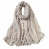 Thumbnail for your product : ALBERTO CABALE Large Soft Cotton Fashion Shawl Wrap Scarf for womens in Solid Colors Grey