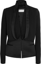 Thumbnail for your product : Estéban Paris Cortazar Draped satin-cady and duchesse-satin jacket