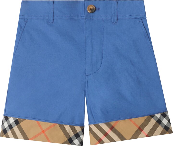Burberry Children Check Print Shorts