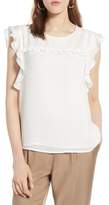 Thumbnail for your product : Halogen Flutter Sleeve Crepe Top