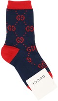 Thumbnail for your product : Gucci Gg Supreme Logo Cotton Knit Socks