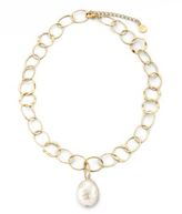 Thumbnail for your product : Majorica 22MM White Baroque Pearl Mixed-Link Pendant Necklace