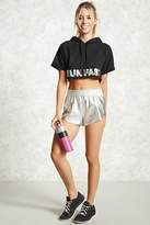 Thumbnail for your product : Forever 21 Active Run Fast Cropped Hoodie