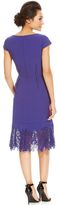 Thumbnail for your product : Adrianna Papell Lace-Hem Cap-Sleeve Sheath Dress
