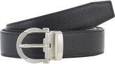 Thumbnail for your product : Ferragamo Grained Leather Reversible Belt