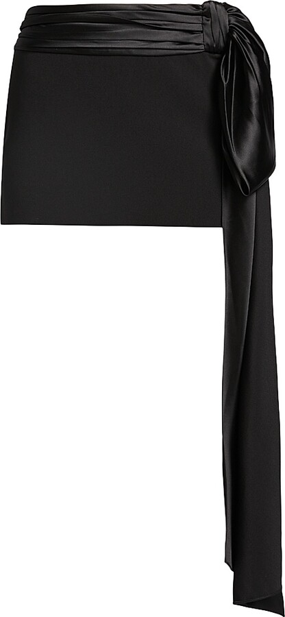 Women's Bruni Tie-Waist Miniskirt - Black - Size Small