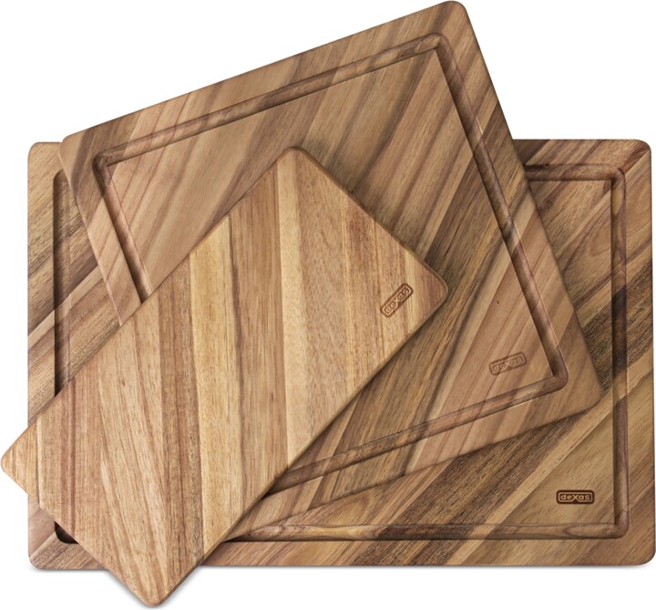 Dexas 3-Piece Acacia Diagonal Grain Board Set