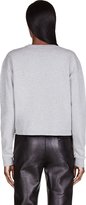 Thumbnail for your product : McQ Heathered Grey Embroidered Rose Sweater
