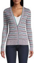 Thumbnail for your product : M Missoni Heathered Stripe Cardigan