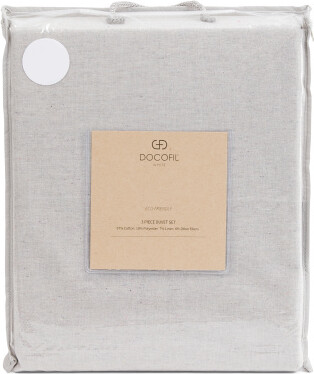 TJMAXX Recycled Yarn Duvet Set, Cotton/Polyester/Linen