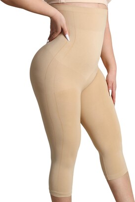Cupid Firm Control Booty Lift Panel Waistline Shortie Beige Med New NWT