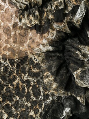 Antonio Marras Ruffled Leopard Print Dress