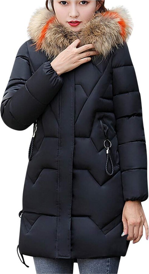 WOMEN FASHION Coats Fur discount 45% Black M Zara Long coat 