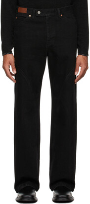 ANDERSSON BELL Black Lucas Contrast Panel Jeans - ShopStyle