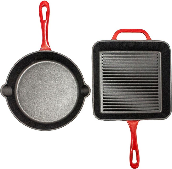 Berghoff 2-Piece Enamel on Cast Iron Set, Red
