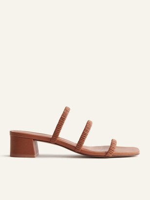 strappy block heel mules
