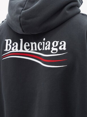 Balenciaga Logo Typographic Distressed Oversized Hoodie