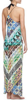 Thumbnail for your product : Milly Charlevoid Print Deep V-Neck Maxi Coverup Dress