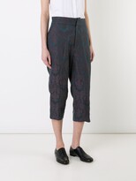 Thumbnail for your product : aganovich Baroque Jacquard Cropped Trousers