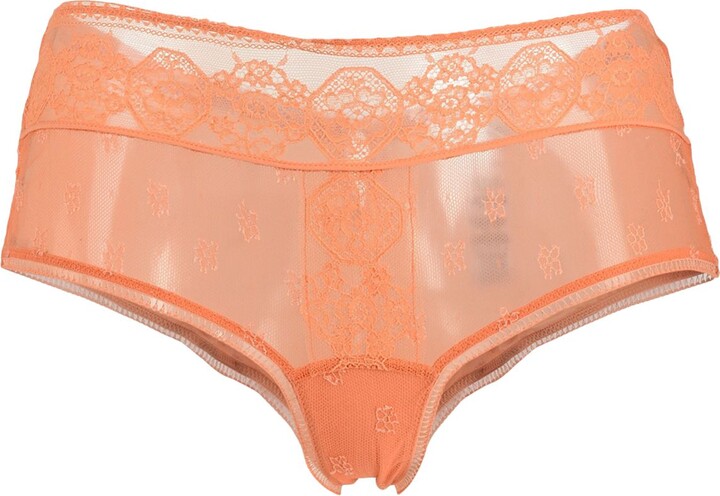 Alba Moda Damen Kleidung Unterwäsche Slips & Panties Panties Pantys im 4er-Pack mit garngefärbten Streifen türkis/orange 