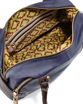 Thumbnail for your product : Oryany Tina Two-Tone Leather Satchel Bag, Eggplant Multi