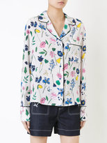Thumbnail for your product : Markus Lupfer floral print shirt - women - Silk - L