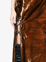 Thumbnail for your product : Ellery The Blues lace up velvet midi skirt
