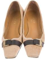 Thumbnail for your product : Gucci Ponyhair Square-Toe pumps