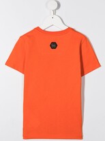 Thumbnail for your product : Philipp Plein Junior hexagon logo-print cotton T-shirt