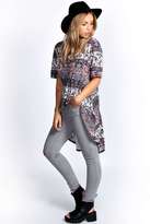 Thumbnail for your product : boohoo Paige Tapestry Print Dip Back Tunic