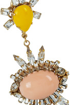 Thumbnail for your product : Swarovski Bijoux Heart Gold-plated crystal, glass and resin earrings