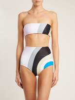 Thumbnail for your product : Mara Hoffman Lydia High Waisted Bikini Briefs - Womens - Grey Multi