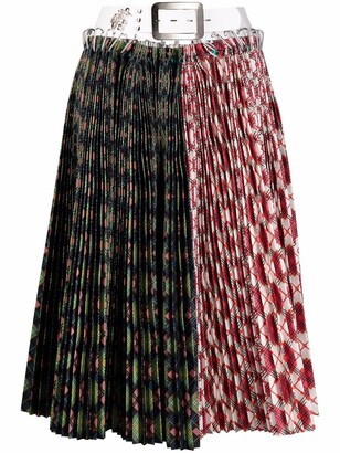 Chopova Lowena Argyle-Check Pleated Skirt