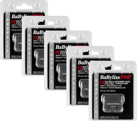BaByliss PRO Deep Tooth Graphite Replacement Blade BB-FX707B2- 5 Unit