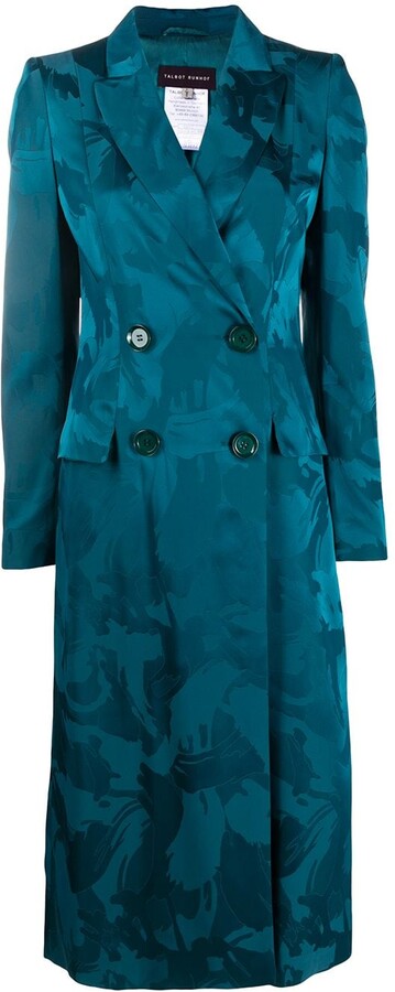teal long coat