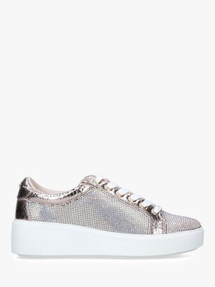 carvela jazzmatazz embellished trainers white