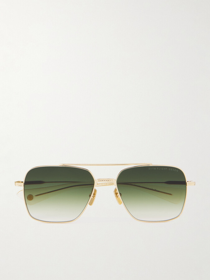 Dita Aviator-Style Gold-Tone and Acetate Sunglasses