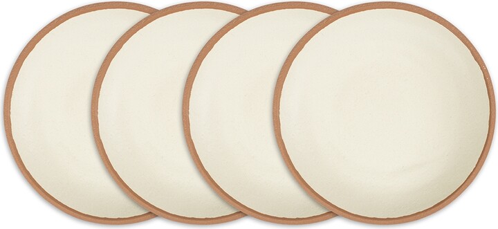 Q Squared Potter Terracotta Melaboo 4-Pc. Salad Plate Set - Beige/gray