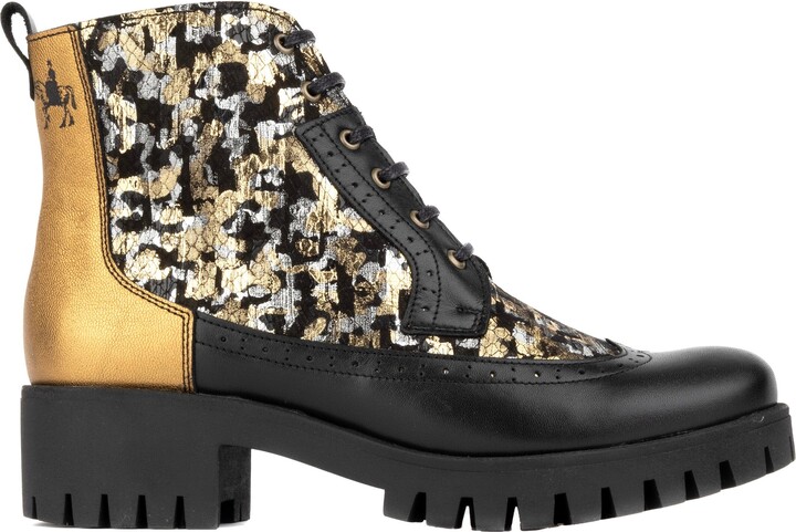 Black Boots Gold Zippers ShopStyle